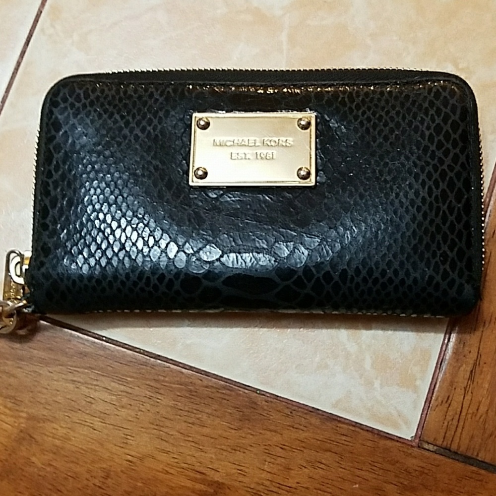 Michael Kors Black wristlet wallet